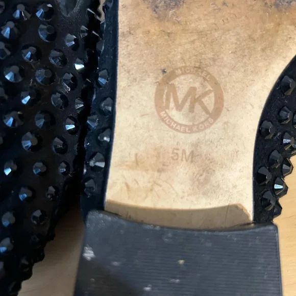 Michael Kors Women's Slip On black Studded Flats Shoes Black Size 5 - Picture 5 of 7